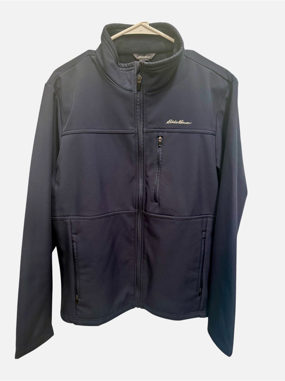 Eddie Bauer Navy Blue Softshell Sacket Mens Medium